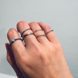 Silver and Gold Women's Ring Set